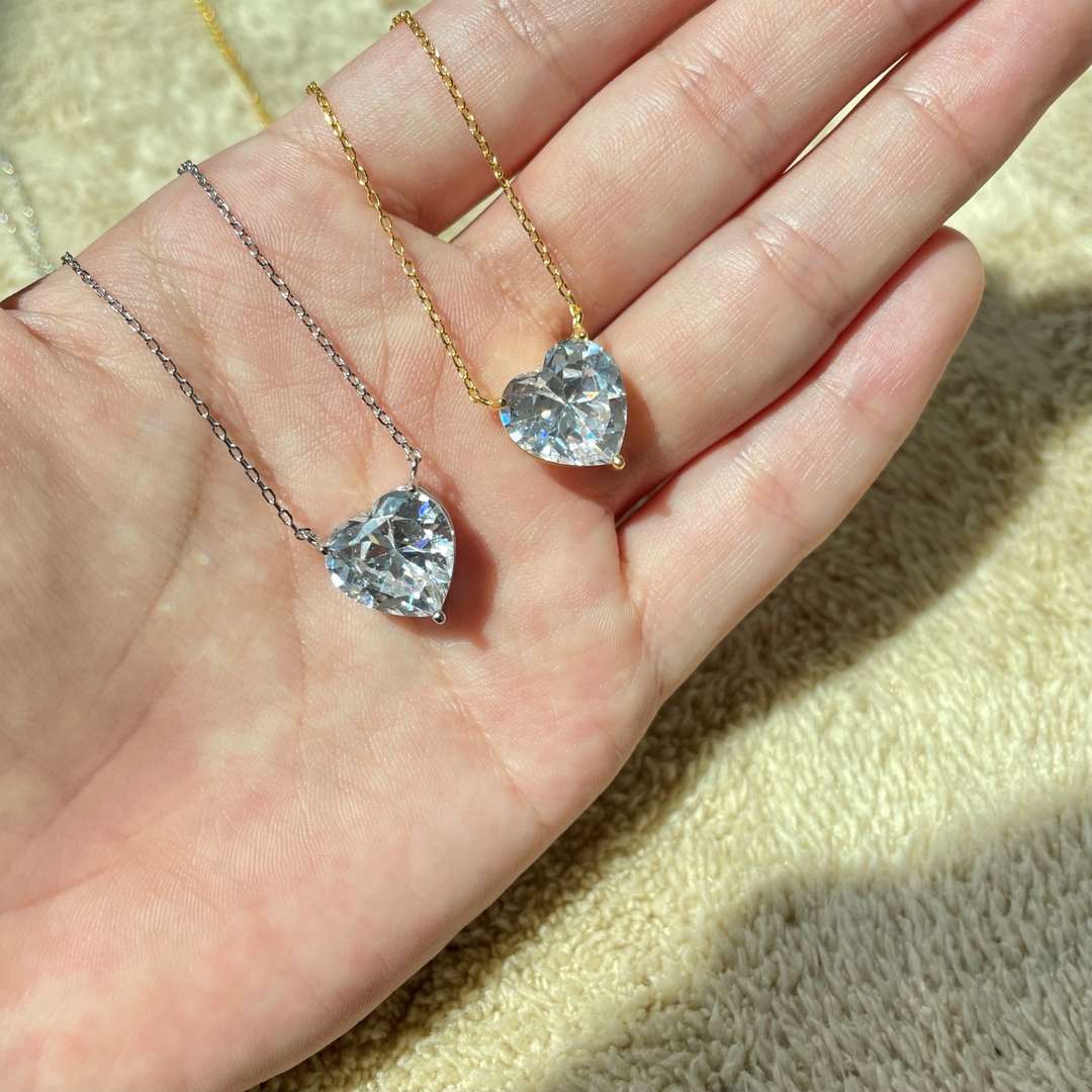 [Violet JW]6.0 carat Radiant Heart Shape Necklace