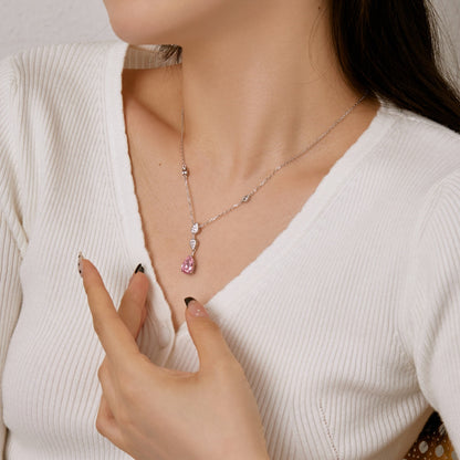 [Violet JW]Dazzling Pear Cut Necklace