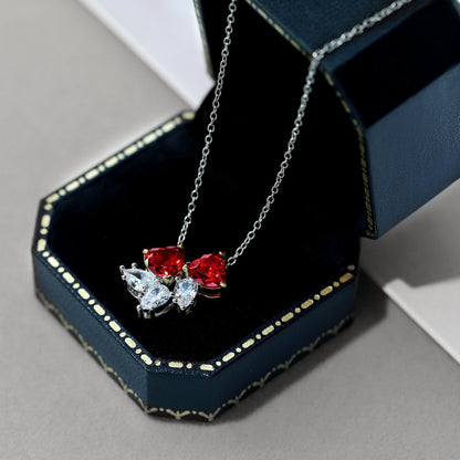 [Violet JW]Dainty Red Heart Necklace