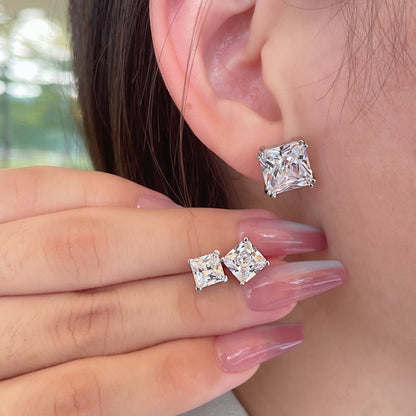 [Violet JW]Delicate Square Shape Earrings