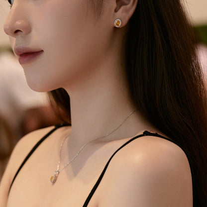 [Violet JW]Delicate Radiant Oval Cut Daily Earrings