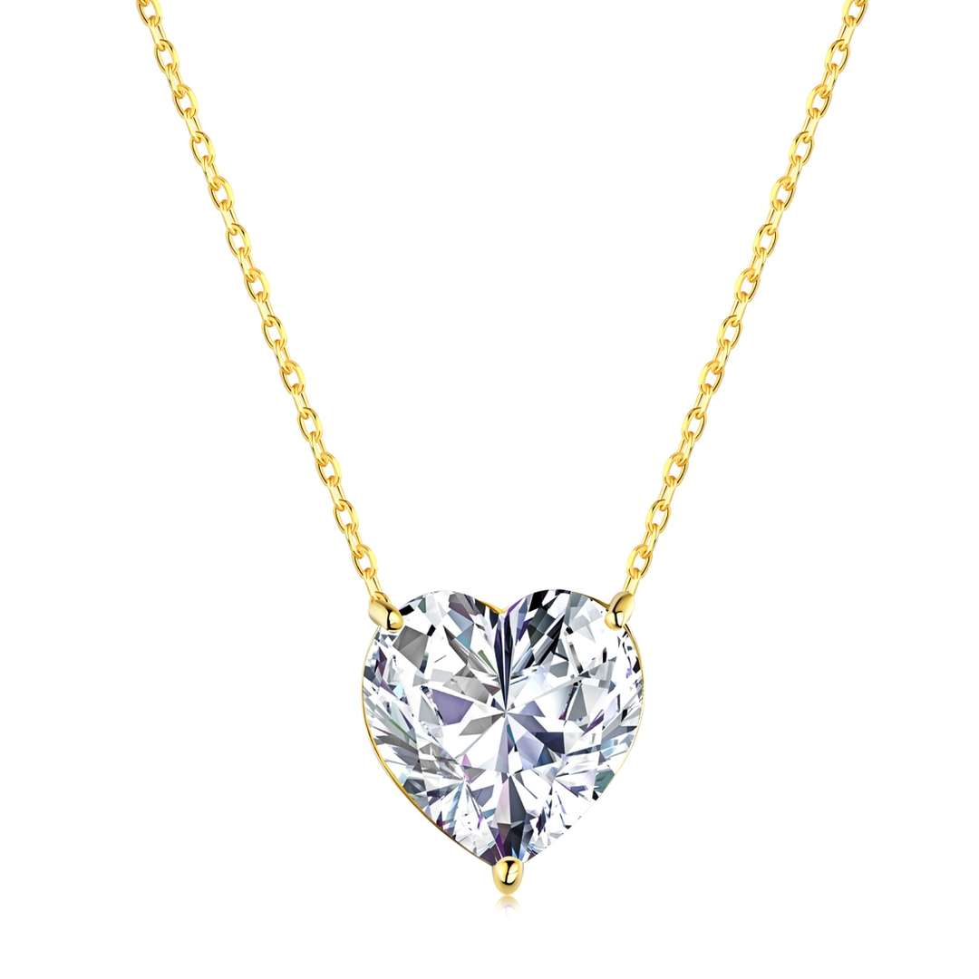 [Violet JW]6.0 carat Radiant Heart Shape Necklace