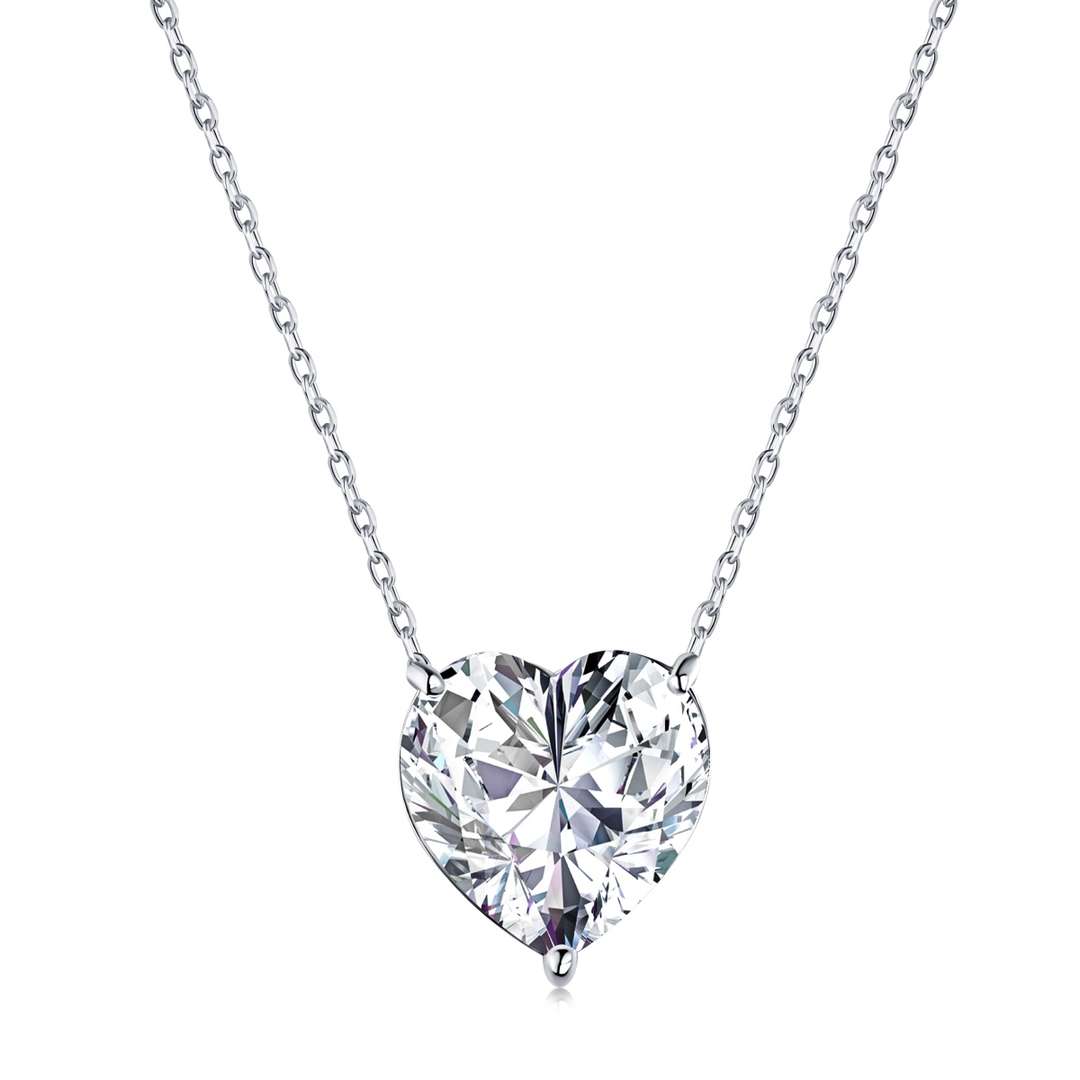 [Violet JW]6.0 carat Radiant Heart Shape Necklace