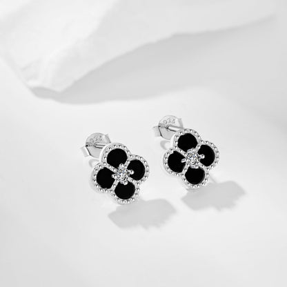 [Violet JW]Four-Leaf Clover Flower Shape Exquisite Earrings