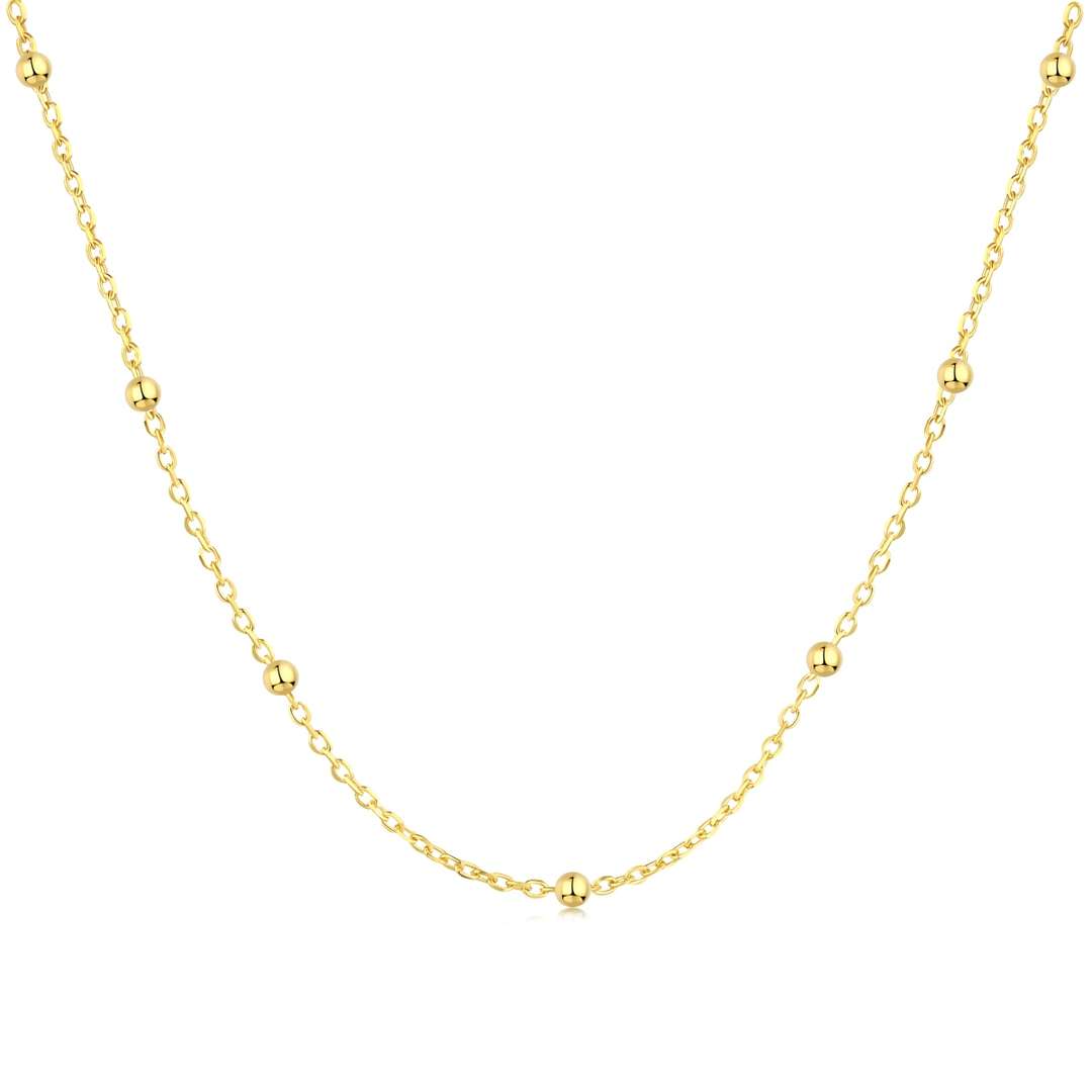 [Violet JW]Small Bead Clavicle Chain Simple Necklace
