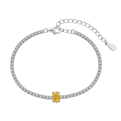 [Violet JW]0.75 Carat Exquisite Oval Cut Daily Bracelet
