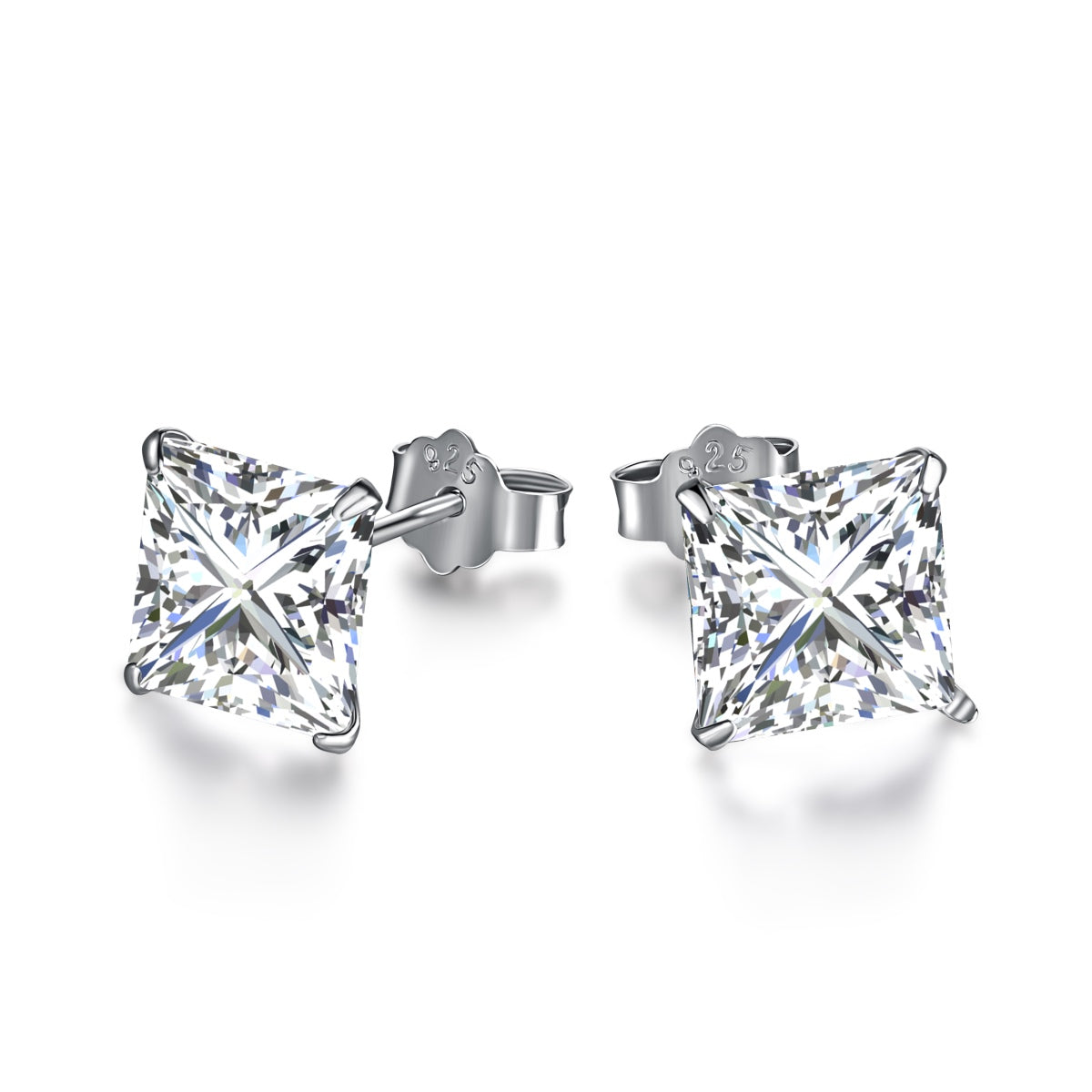 [Violet JW]Ornate Square Shape Earrings