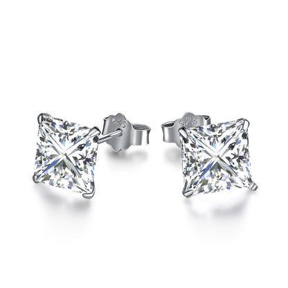 [Violet JW]Ornate Square Shape Earrings