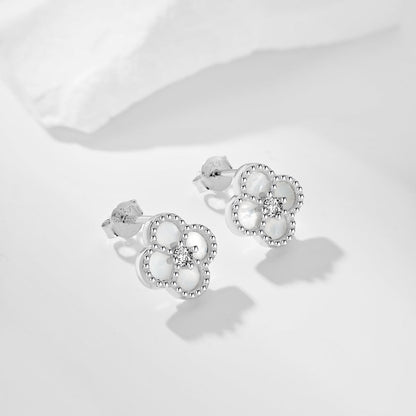 [Violet JW]Four-Leaf Clover Flower Shape Exquisite Earrings