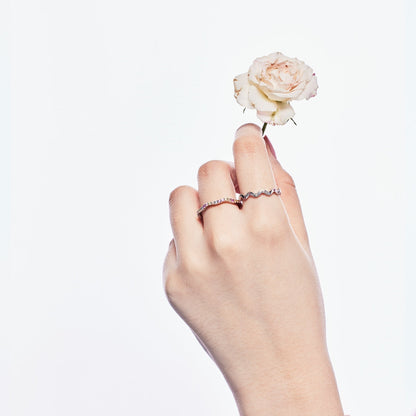 [Violet JW]Ornate Vibrant Round Cut Daily Ring