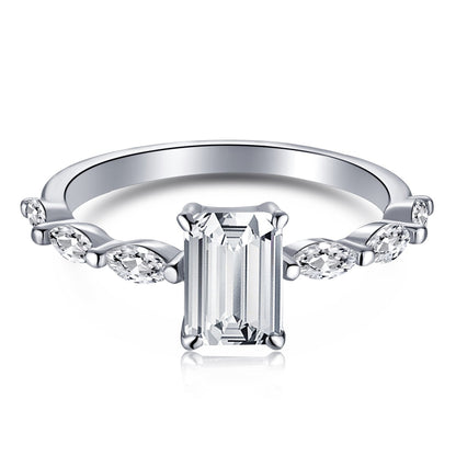[Violet JW]1.0 Carat Dainty Resplendent Radiant Cut Daily Ring