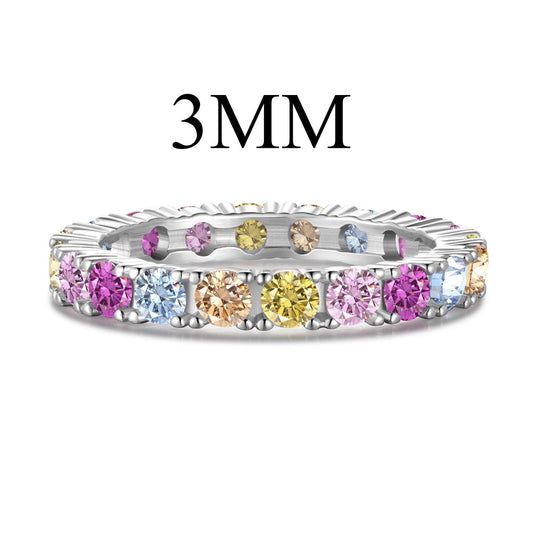 [Violet JW]Dazzling Lustrous Round Cut Tennis Ring