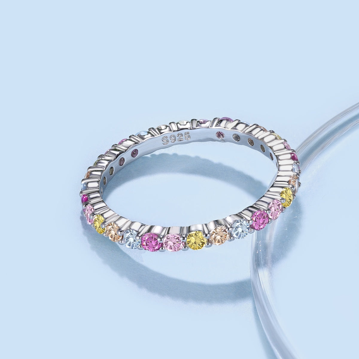 [Violet JW]Elegant Vivid Round Cut Daily Ring