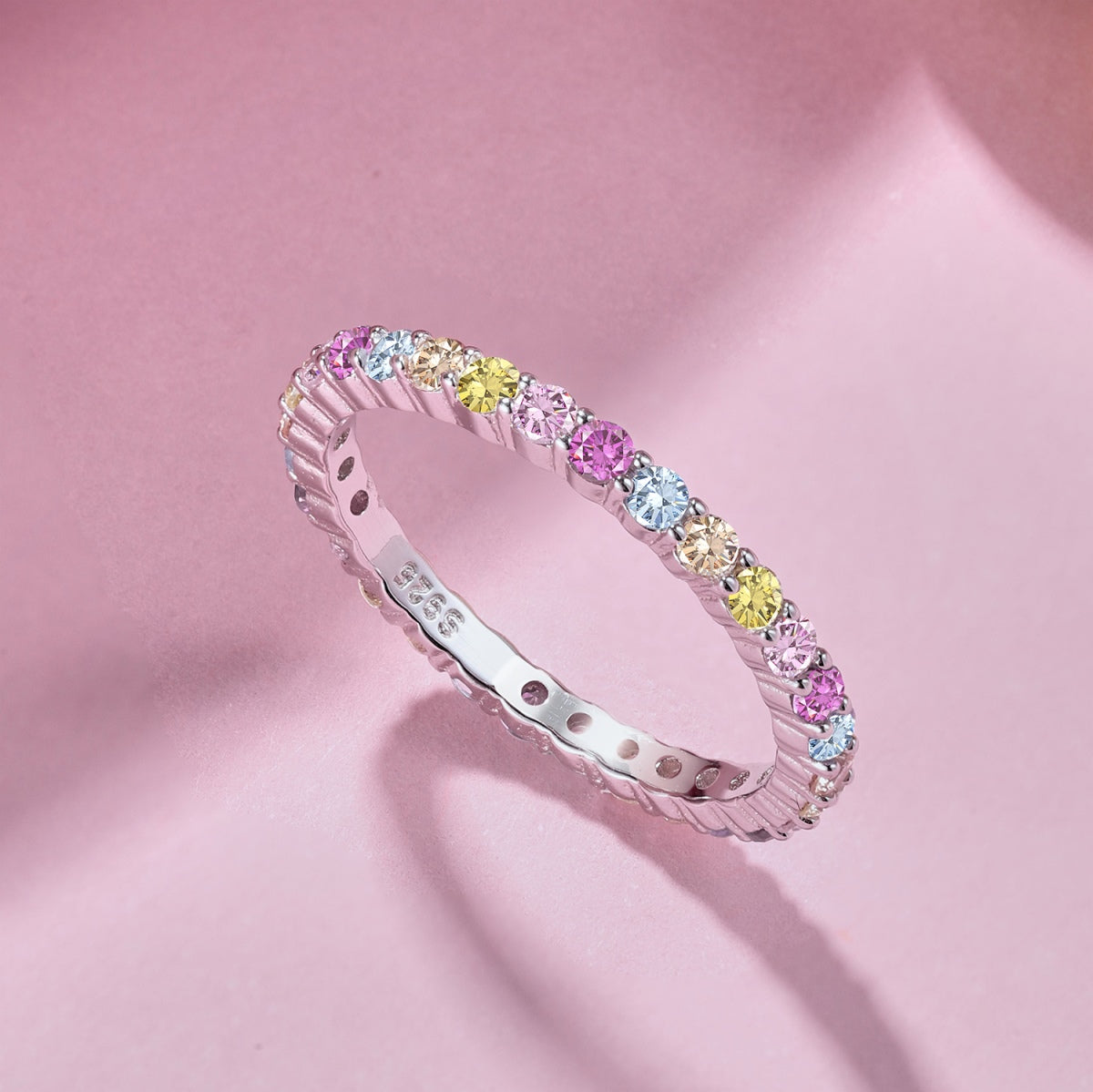 [Violet JW]Elegant Vivid Round Cut Daily Ring