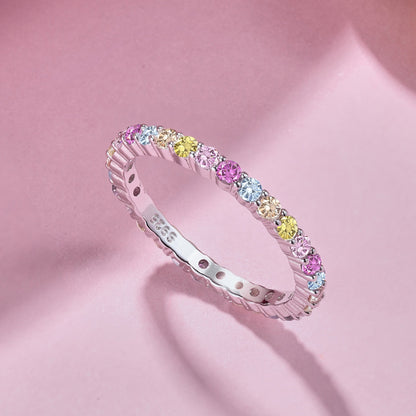 [Violet JW]Elegant Vivid Round Cut Daily Ring