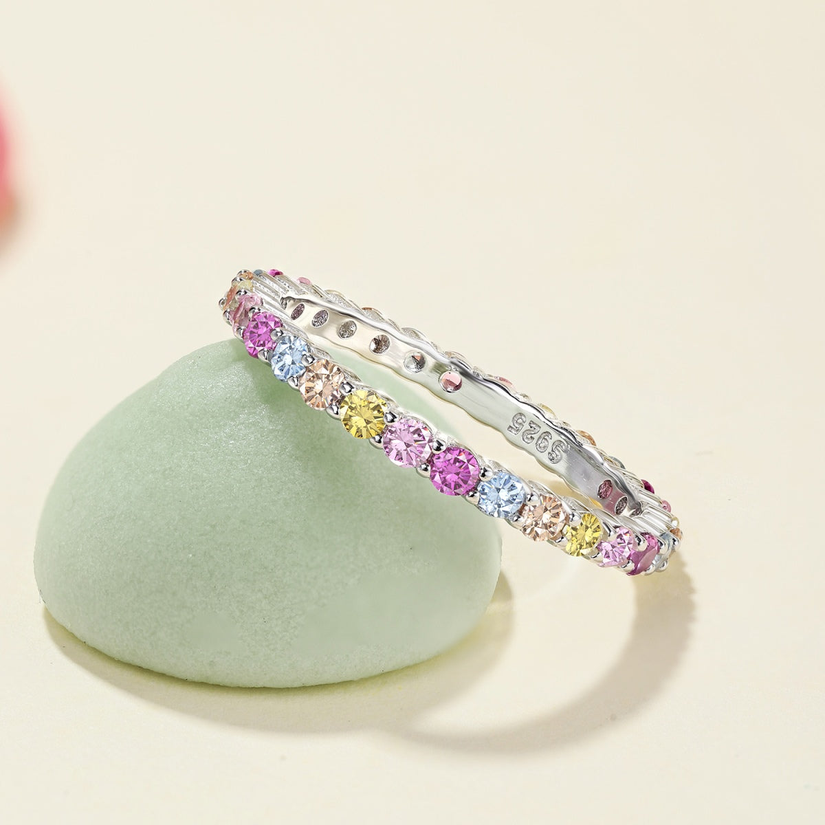 [Violet JW]Elegant Vivid Round Cut Daily Ring