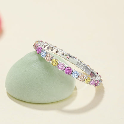 [Violet JW]Elegant Vivid Round Cut Daily Ring
