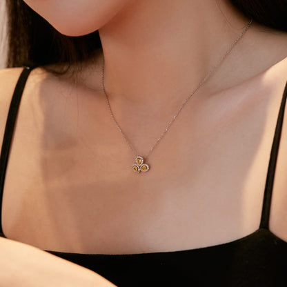 [Violet JW]Elegant Flower Shape Pear Cut Necklace