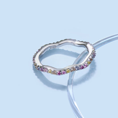 [Violet JW]Dainty Colorful Round Cut Party Ring