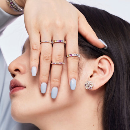 [Violet JW]Unique Scintillating Round Cut Daily Ring