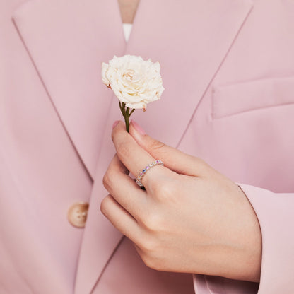 [Violet JW]Unique Scintillating Round Cut Daily Ring