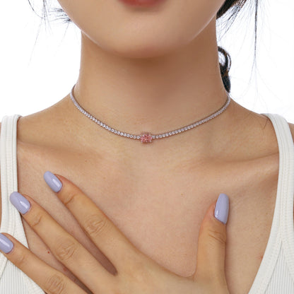 [Violet JW]1.0 Carat Shining Oval Cut Necklace