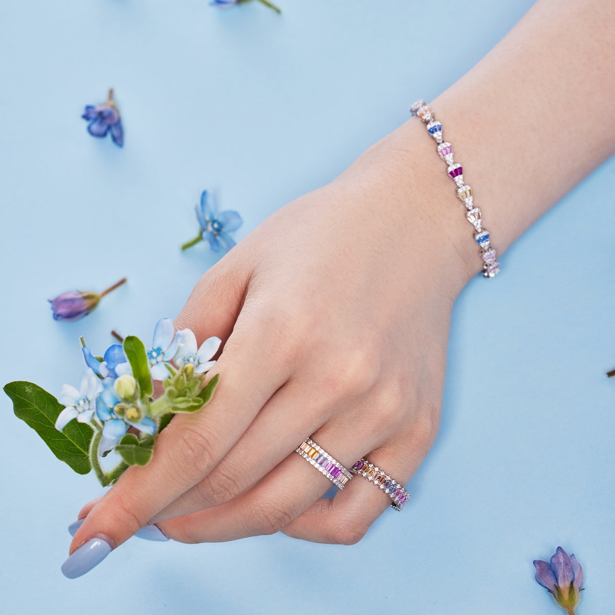[Violet JW]Radiant Water Drop Shape Daily Bracelet