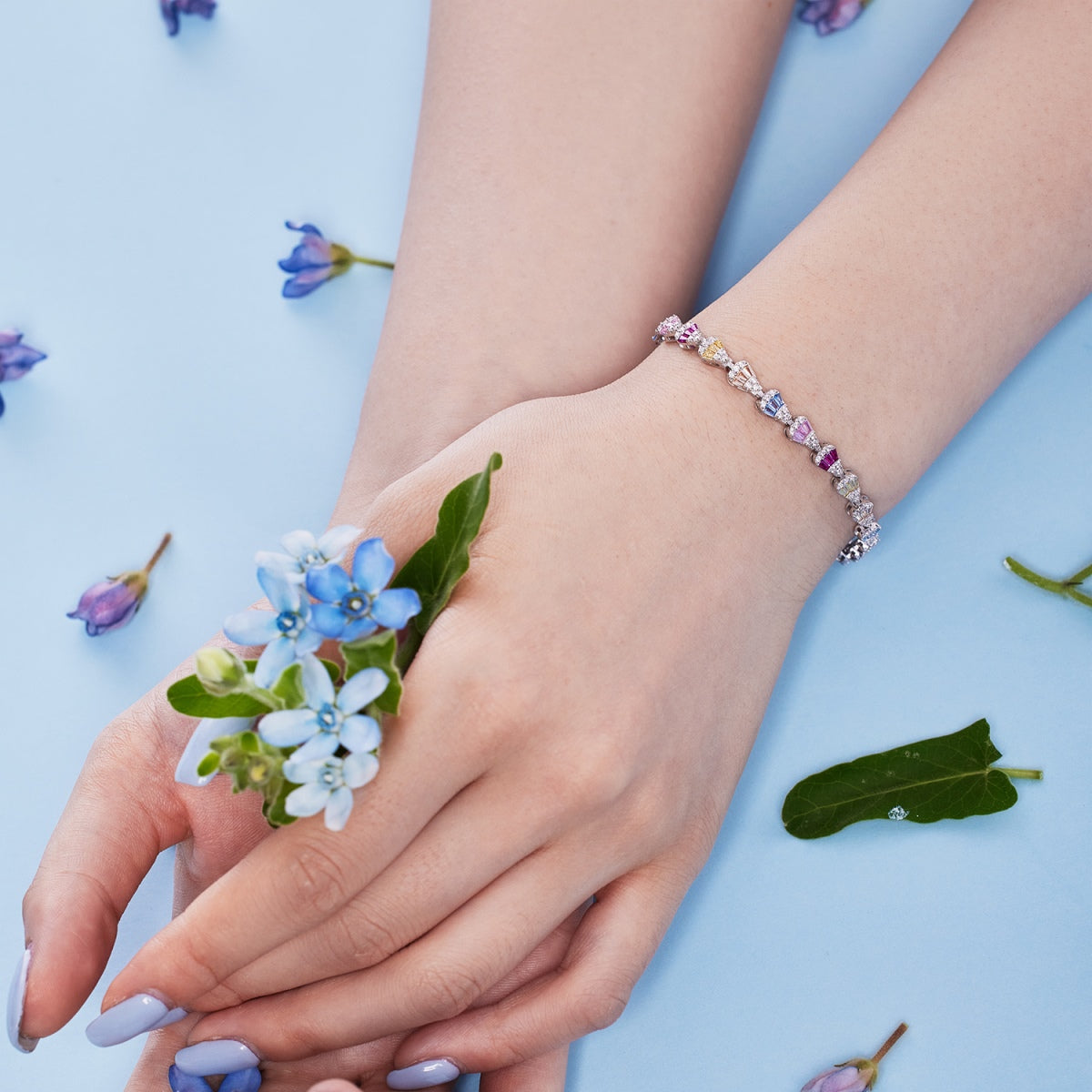 [Violet JW]Radiant Water Drop Shape Daily Bracelet