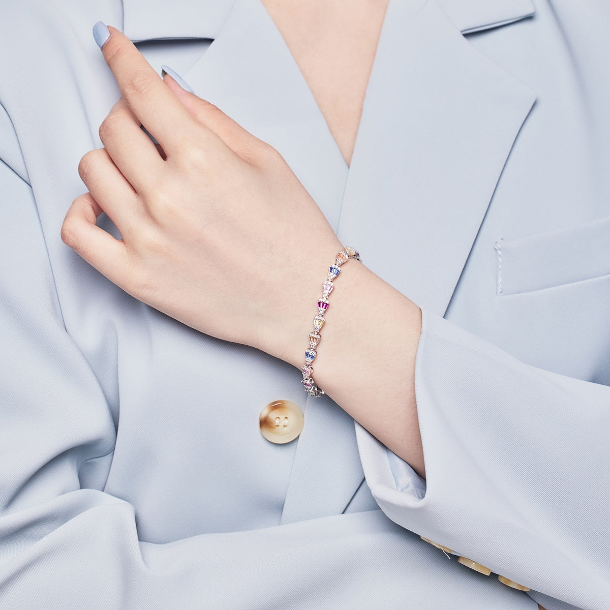 [Violet JW]Radiant Water Drop Shape Daily Bracelet