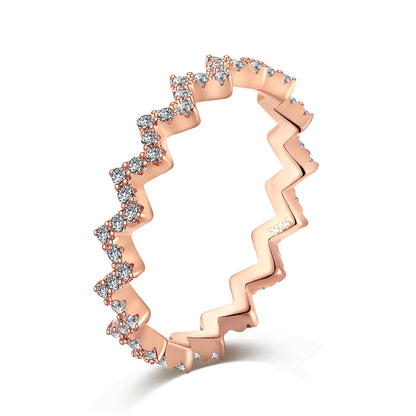 [Violet JW]Delicate Enchanting Wave Shape Daily Ring
