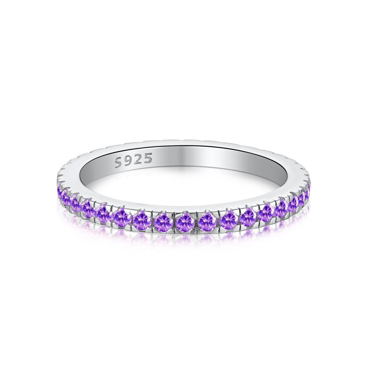 [Violet JW]Delicate Sparkling Round Cut Daily Ring