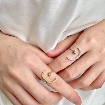 [Violet JW]Eternity Moon & Star Ring