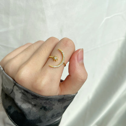[Violet JW]Eternity Moon & Star Ring