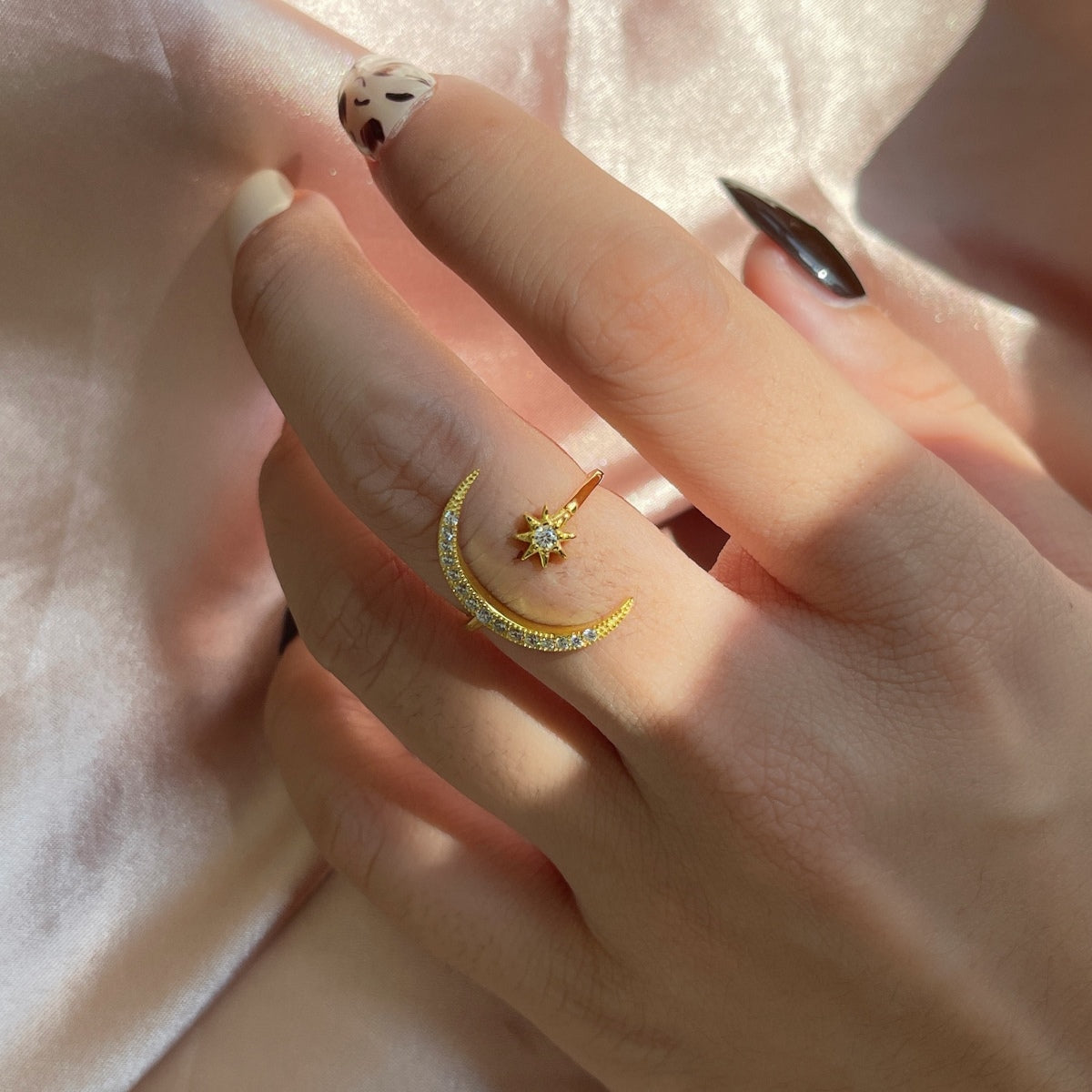 [Violet JW]Eternity Moon & Star Ring
