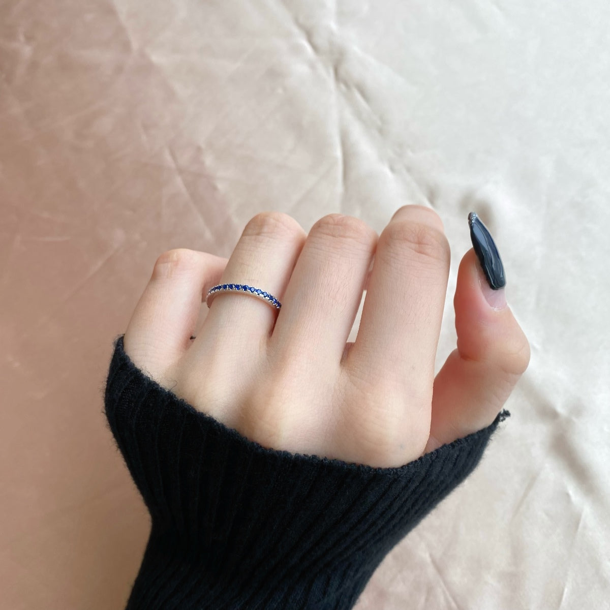 [Violet JW]Delicate Sparkling Round Cut Daily Ring