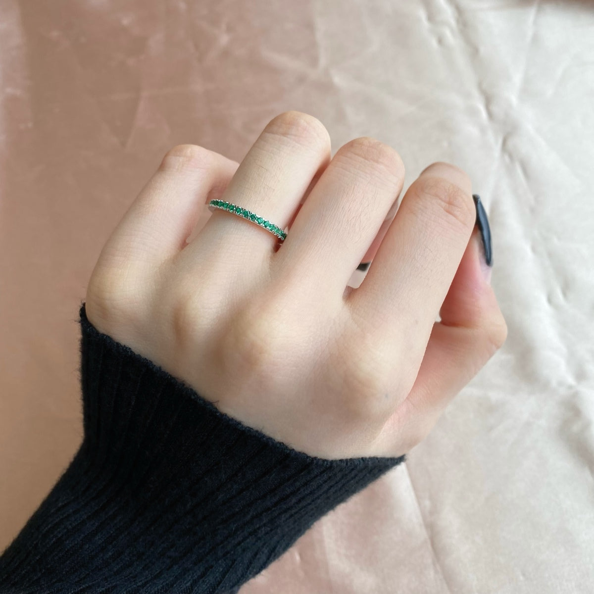 [Violet JW]Delicate Sparkling Round Cut Daily Ring