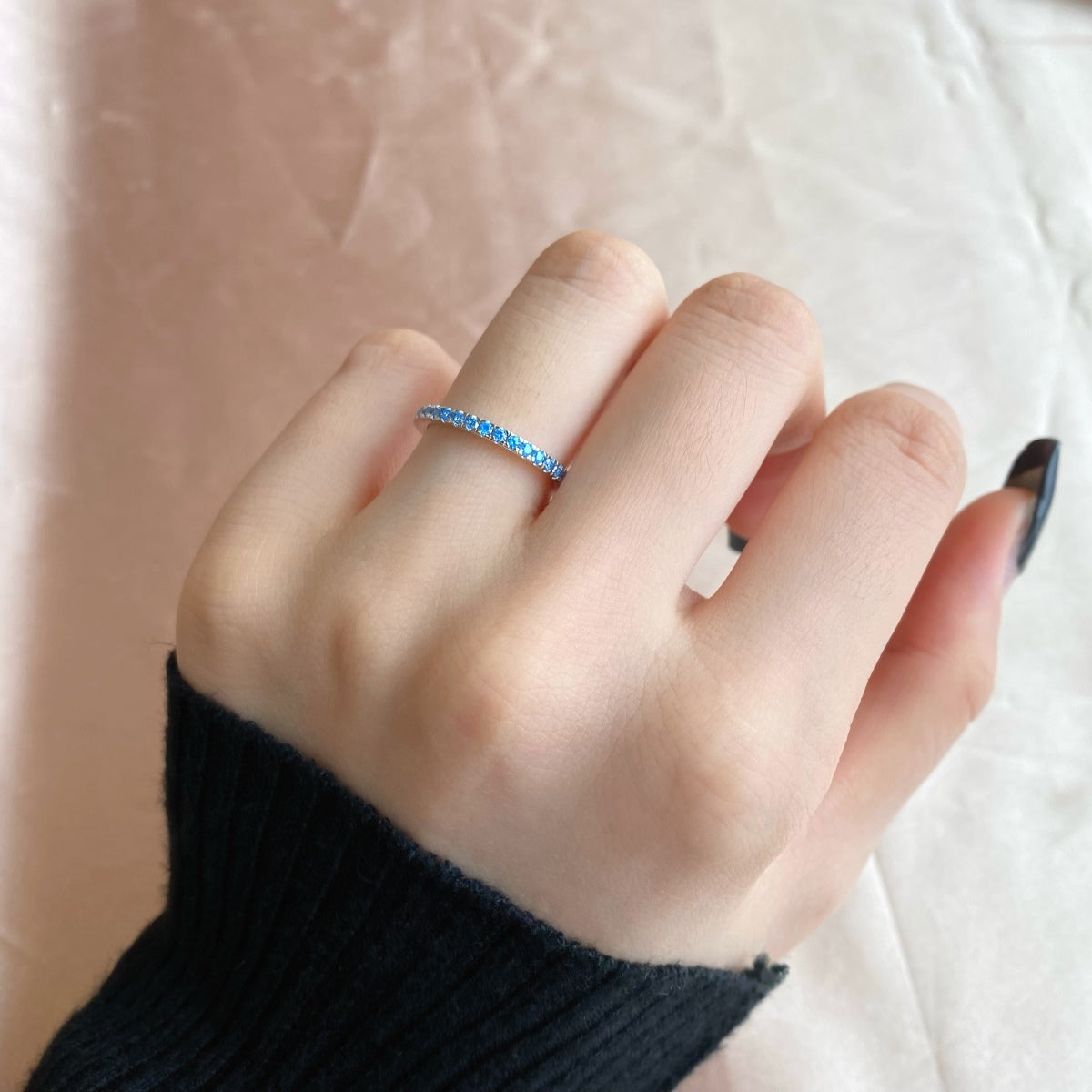 [Violet JW]Delicate Sparkling Round Cut Daily Ring