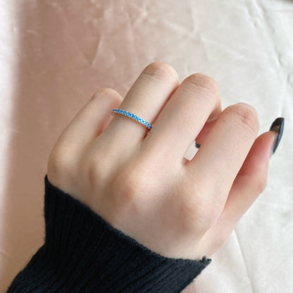 [Violet JW]Delicate Sparkling Round Cut Daily Ring