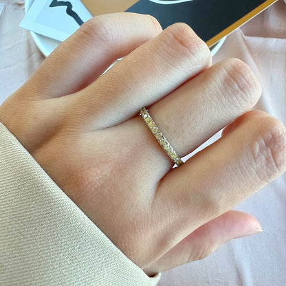[Violet JW]Delicate Sparkling Round Cut Daily Ring