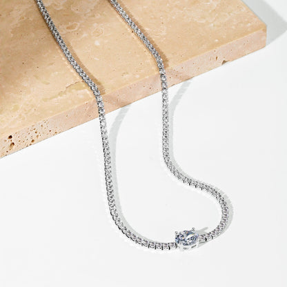 [Violet JW]1.0 Carat Shining Oval Cut Necklace