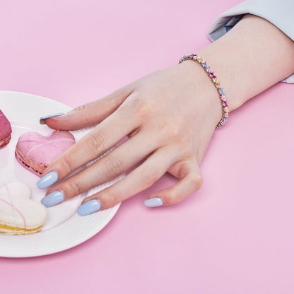 [Violet JW]Ornate Sparkling Multi Cut Party Bracelet