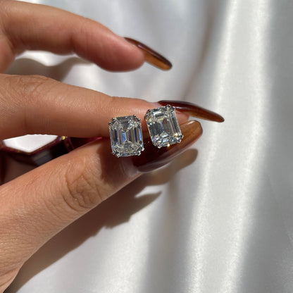 [Violet JW]Dazzling Square Shape Earrings