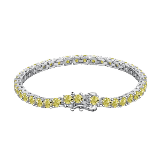 [Violet JW]Ornate Dazzling Round Cut Tennis Bracelet