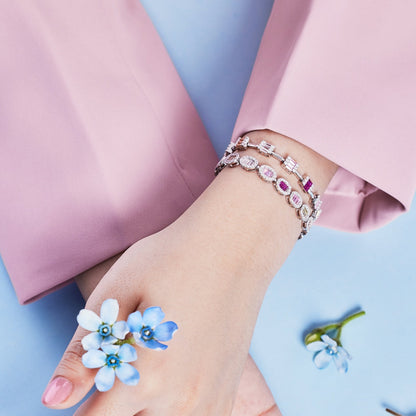 [Violet JW]Dainty Charming Emerald Cut Daily Bracelet