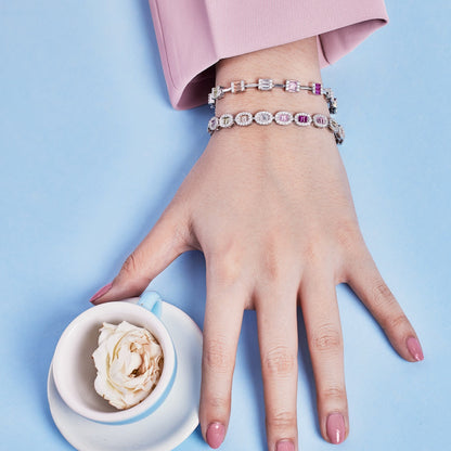 [Violet JW]Dainty Charming Emerald Cut Daily Bracelet
