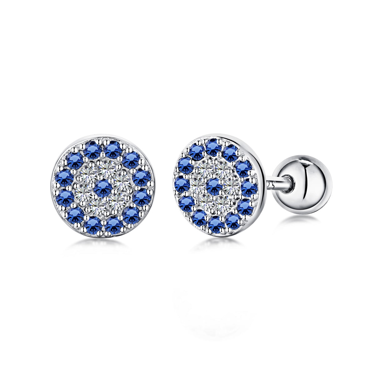 [Violet JW]Devil's Eye Ear Bone Nail Earrings