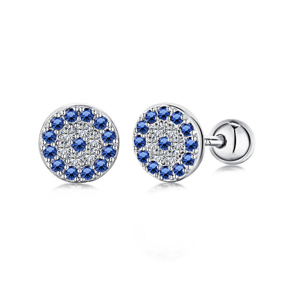[Violet JW]Devil's Eye Ear Bone Nail Earrings