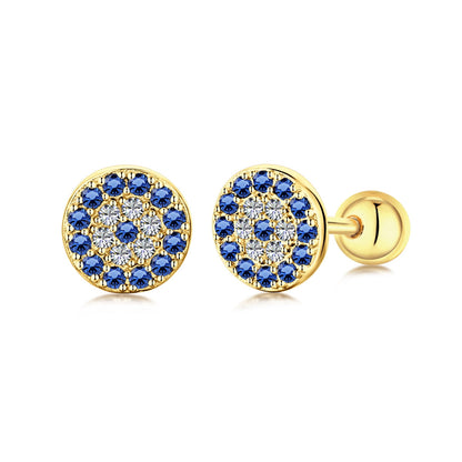 [Violet JW]Devil's Eye Ear Bone Nail Earrings