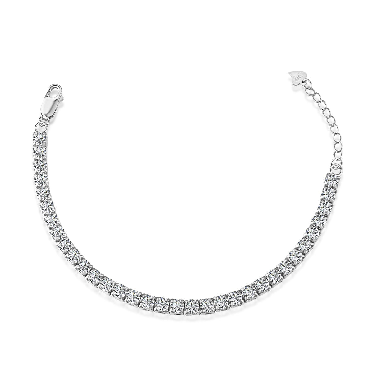 [Violet JW]Sparkling Radiant Princess Cut Tennis Bracelet