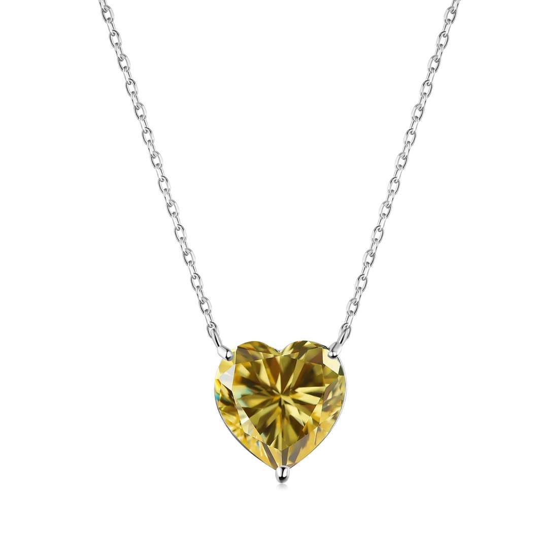[Violet JW]6.0 carat Radiant Heart Shape Necklace